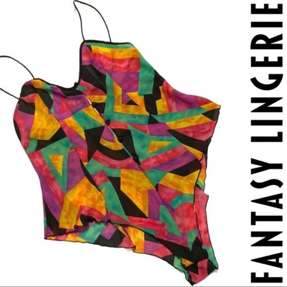Vintage Other - VTG Fantasy Lingerie Abstract Romper Playsuit